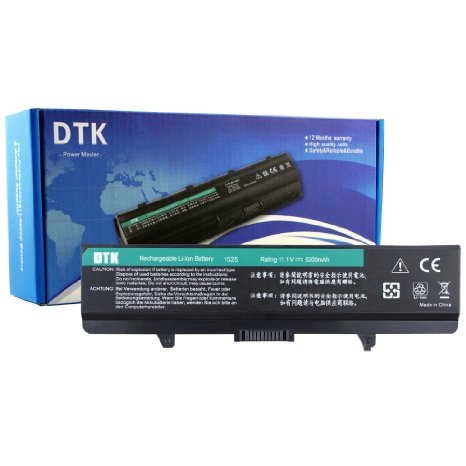 Dtk® New High Performance Laptop Battery for Dell Inspiron 1525 1526 1545 1546 1440 1750 Vostro 500 . K450n - 12 Months Warranty [ 6-cell 11.1v 4400mah / 48wh] Notebook Battery