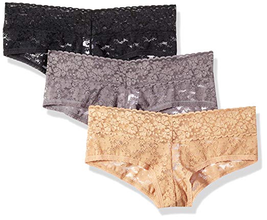 Mae Women's Lace Cheeky Hipster Panty, 3 pack