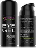 BEST Eye Gel Cream for Wrinkles Fine Lines Dark Circles Puffiness and Bags - 100 Natural 75 ORGANIC With Hyaluronic Acid Jojoba Oil MSM Peptides and More - TruSkin Naturals