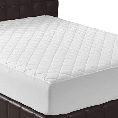 Lancashire Bedding 100% Pure Cotton Quilted Mattress Protector 30cm Deep Fitted Skirt - Single, Small Double, Double, King, Superking, Emperor