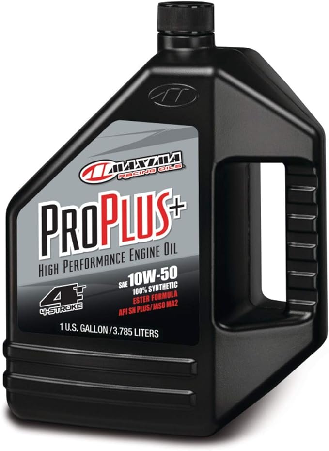 Maxima Racing Oils 30-199128 Pro Plus  10W-50 Synthetic Motorcycle Engine Oil - 1 Gallon