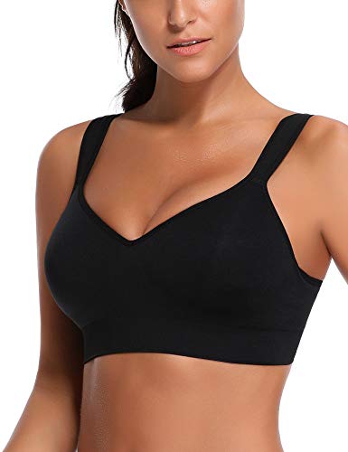 WingsLove Women's Sports Bra Seamless Full Support Coverage Wireless Sport Bras