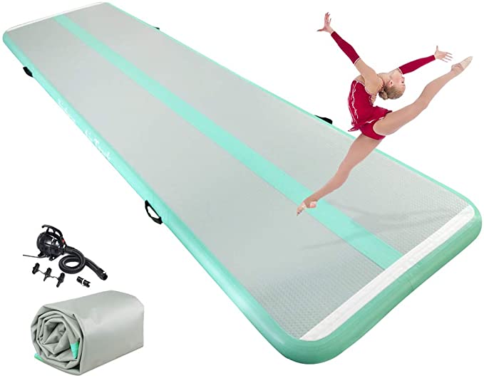 ibigbean Air Track Spring Floor Home Gymnastics Training Mat for Home Use,Beach, Park and Water