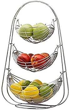 Topaz Stainless Steel 3 Tier Fruit Basket/Vegetable Basket/Kitchen Rack/Kitchen Storage/Fruit & Vegetables Stand for Kitchen & Home