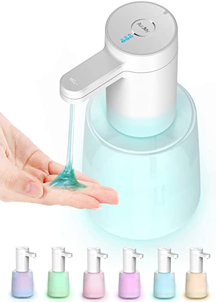 Auckly Automatic Hand Sanitizer Dispenser Touchless Sanitiser Dispenser Soap Dispensers With Infrared Motion Sensor 450ml Hand Gel Dispenser IPX7 Waterproof Rating For Kitchens and Bathrooms Washroom