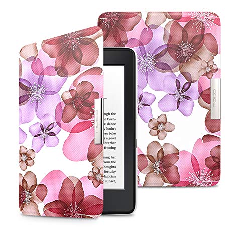 MoKo Kindle Paperwhite Case, Premium Ultra Lightweight Shell Cover with Auto Wake / Sleep for Amazon All-New Kindle Paperwhite (Fits All 2012, 2013, 2015 and 2016 Versions), Will not fit All-New Paperwhite 10th Generation 2018, Flower Purple