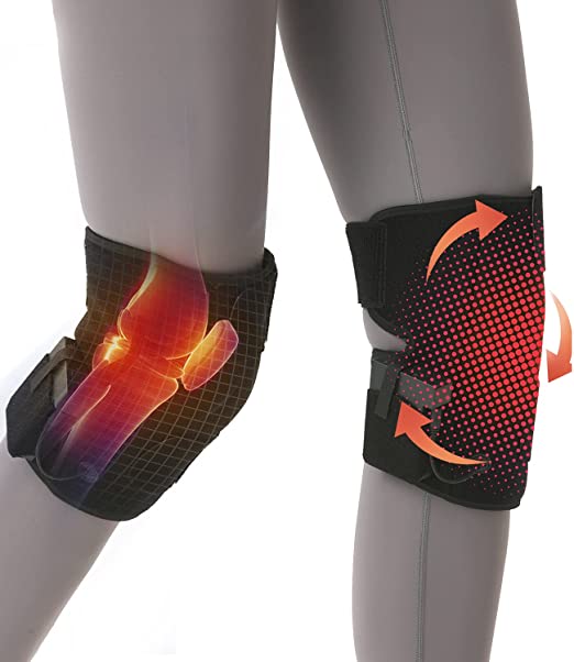 Aroma Season Heated Knee Pads for Arthritis Joint Pain Rechargeable Battery Included Cordless Portable(single)