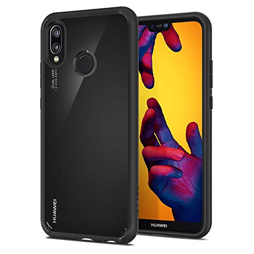 Spigen Ultra Hybrid Huawei P20 lite Case with Air Cushion Technology and Clear Hybrid Drop Protection for Huawei P20 lite (2018) - Black