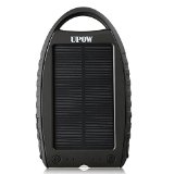 Solar Charger Upow 7000mAh Solar Power Bank Dual USB Port Portable Charger Solar Battery Charger Backup Battery Fits most USB-Charged Devices