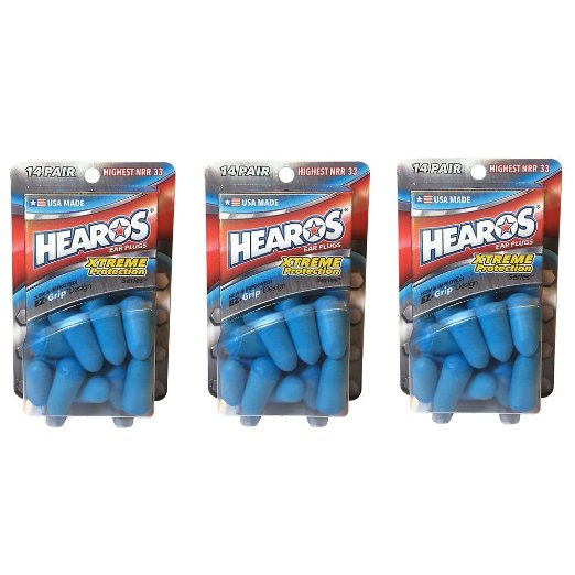 Hearos Ear Plugs Xtreme Protection,14-Pair Foam (Pack Of 3)