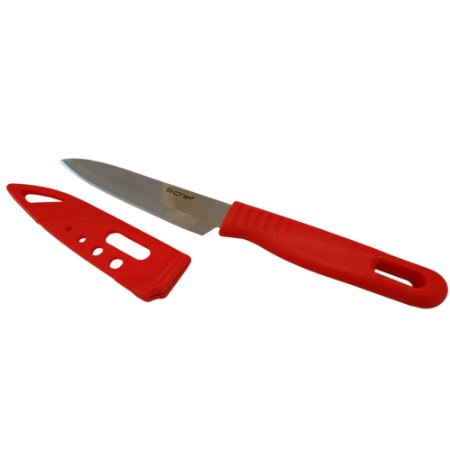 Paring Knife with Protective Sheath. The Razor Sharp 3 1/2" Blade On This Fruit Knife Makes It Ideal for Preparing All Your Favourite Fruit, Veg & Meat. Perfect for Camping, Travel, Work or Picnics