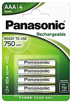 Panasonic Evolta 1600 Cycle AAA Rechargeable Battery 750 mAh stay-charged