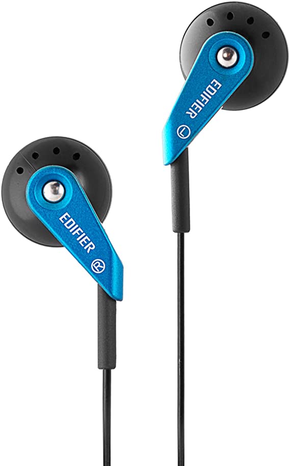 Edifier H185 Headphones HiFi Classic Earbud Style Earphones Without Mic Blue