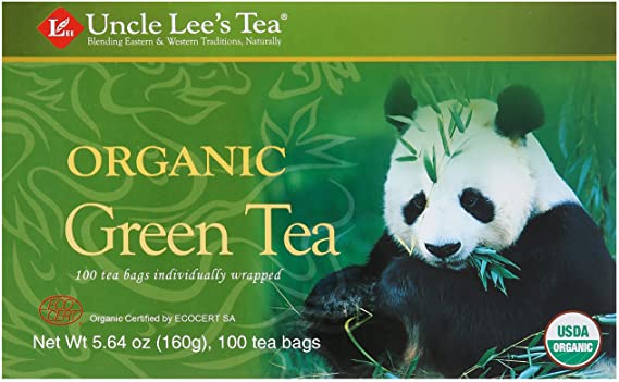 Uncle Lee's Organic Green Tea - 100 Tea Bags net wt 5.64 oz (160g)