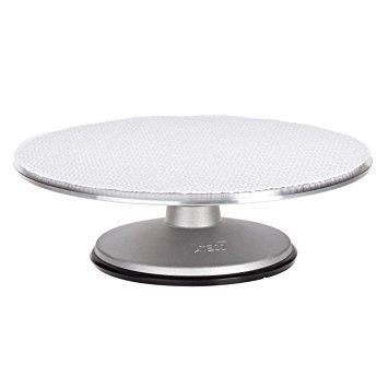 Ateco 613 Revolving Cake Decorating Stand, 12" Round, Aluminum Base with  1/8" Aluminum Top