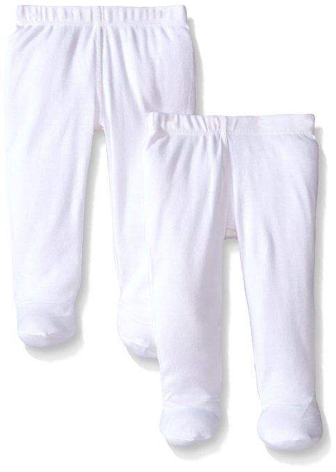 Burts Bees Baby Unisex Baby 2 Pack Essentials Solid Footed Pants Baby-Cloud