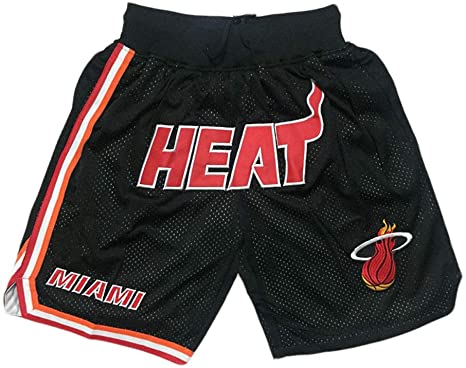 U/A Heat Basketball Shorts Embroidered mesh Shorts Men's Retro Sports Shorts Swingman Jersey