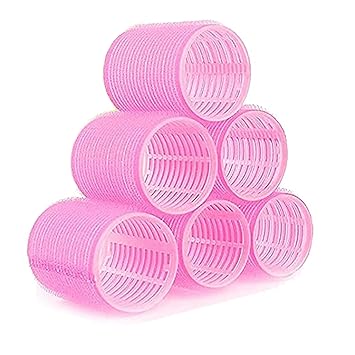 Self Grip Hair Rollers, Hair Curlers, Self-Grip Hair Rollers, Salon Quality Hairdressing Curlers, Pack of 6 Self Grip Hair Curlers Create Waves and Curls DIY Hairstyle Ideal for Holiday Gift