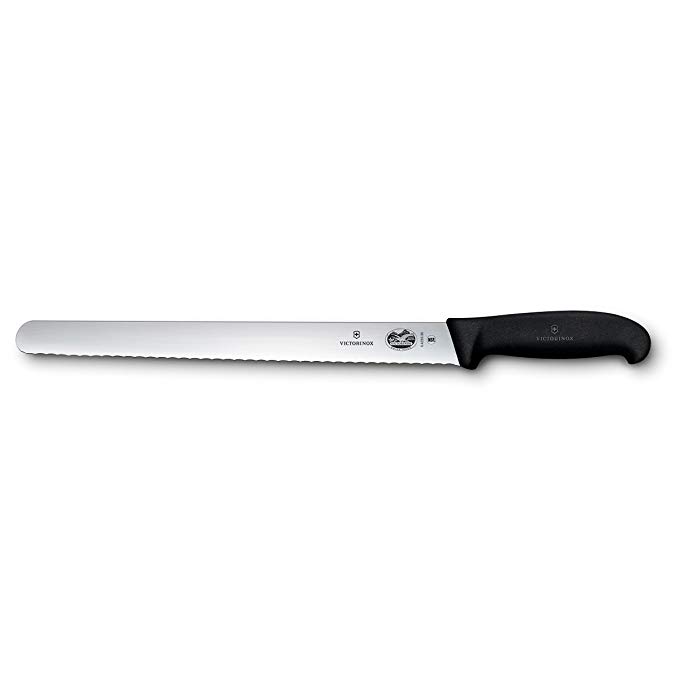 Victorinox Swiss Army Cutlery Fibrox Pro Serrated Slicing Knife, 12-Inch