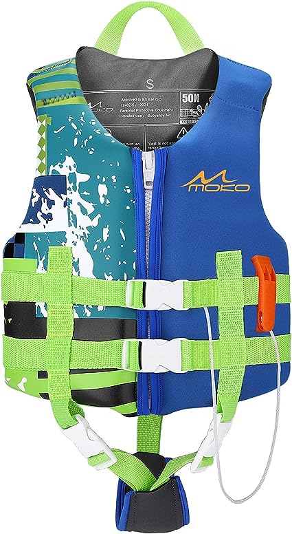 MoKo Swimming Vest for Kids 17.6-77 lbs, Clearance Children Swim Vests Water Activity Equipment Cute Pattern Watersports Swimming Device for Toddlers Boys Girls, S/M/L Size