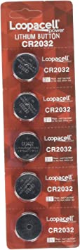 2032 Battery (CR2032/ DL2032/ E-CR2032/ SB-T51/ LF1/ 2V) Lithium 3v (1 Pack of 5) by Loopacell