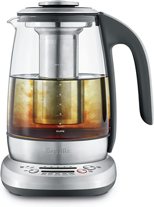 Breville BTM600CLR The Smart Tea Infuser, One Size, Steel/Clear