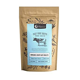 Organic Powdered Homestyle Beef Bone Broth- Immune Joint Gut Health - Packed with Vitamins D, B, and Amino Acids to support gut health and immunity - Gluten Free, Paleo and Keto friendly - 3.52 oz
