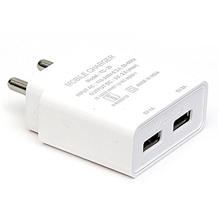 ERD Smart Phone Charger Dual USB White