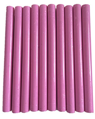 XICHEN10PCS Vintage sealing Glue Gun Sealing Wax Wax sticks Wax seal supplies a variety of colors (Pink)
