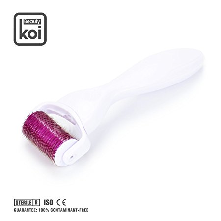 Koi Beauty Derma Roller 0.5mm/1200 Medical Microneedles Beauty Tools for Stretch Marks Anti Aging Wrinkles Acne Scars Hair Loss Treatment Cellulite Treament