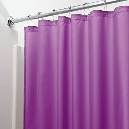 Italian Collection Vinyl Shower Curtain Liner with Rustproof Metal Grommets for Bathroom Showers and Bath Tubs – Mildew Resistant and Waterproof Shower Liner – Purple, 70 x 72