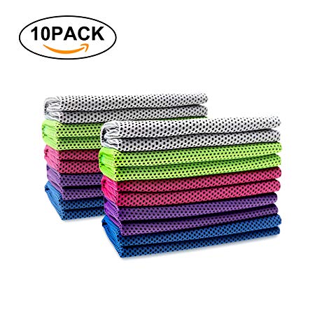 Biange Cooling Towel 3 Pack for Sports Workout Fitness Gym Yoga Golf Pilates Travel Camping and More
