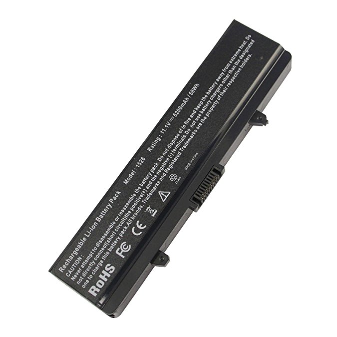 AC Doctor INC 6-Cell 11.1V 5200mAh Black Laptop Battery Replacement for Type K450N J399N G555N Dell Inspiron 1525 1545 1750 New
