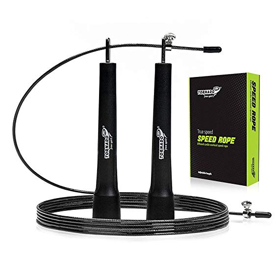 ⚡ New ⚡ Speed Jump Rope -Premium Quality -Adjustable -Free Carrying Bag, Spare Cable & Workout Ebook - for Men & Women - Excellent for Cardio & Fitness Trainings, Crossfit Workouts and Boxing!
