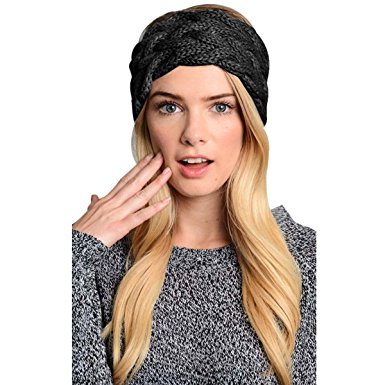 Womens Winter Knitted Headband - Crochet Twist Hair Band Headwrap Hat Cap Ear Warmer
