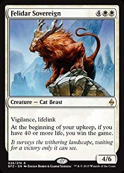 Magic The Gathering - Felidar Sovereign - Battle for Zendikar - Foil