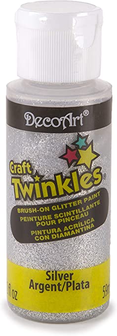 DecoArt Craft Twinkle Paint, 2-Ounce, Silver