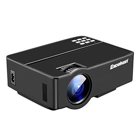 Excelvan E08 LCD Home Cinema Projector with 1080P Support, 1500 Lumens and USB, VGA, HDMI, SD and AV Ports