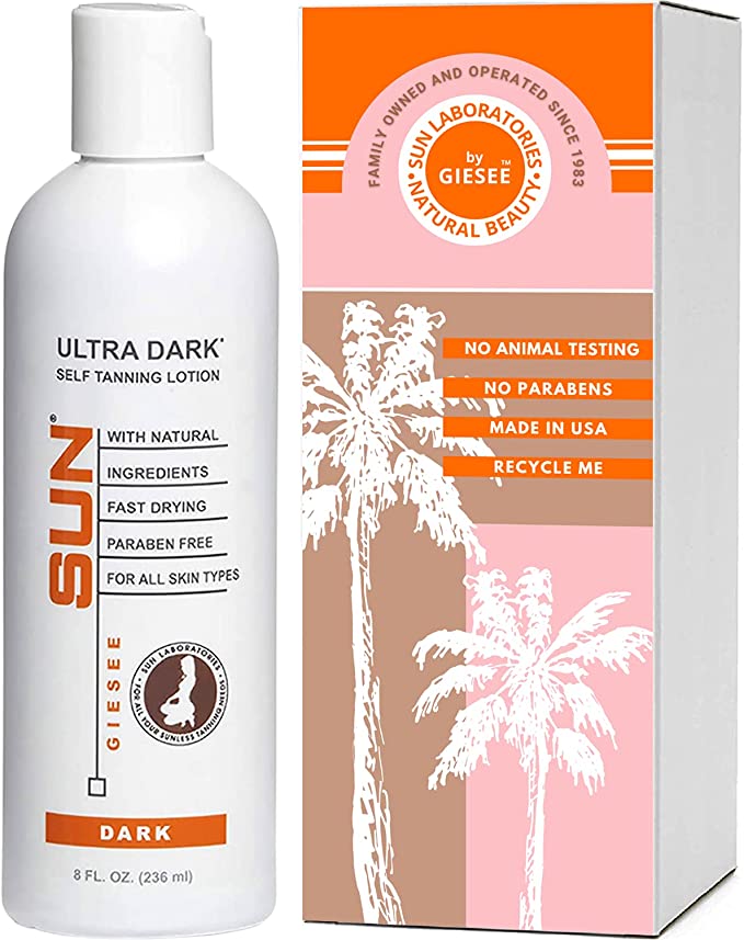 Self Tanning Lotion by Sun Labs | Dark Self Tanner Color Sunless Tanning 236 ml