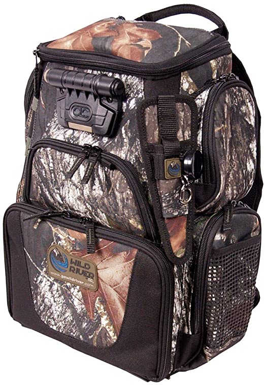 Wild River by CLC 503 Tackle Tek Recon LED Lighted Camo Compact Backpack, Mossy Oak