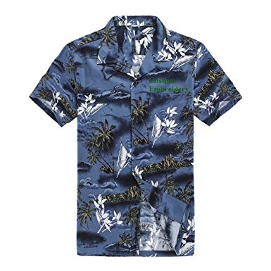 Palm Wave Men's Hawaiian Shirt Aloha Shirt