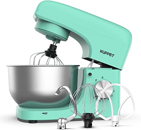 KUPPET Stand Mixer, 8-Speed Tilt-Head Electric Food Mixer with Dough Hook, Wire Whip & Beater, Pouring Shield, 4.7QT Stainless Steel Bowl - Green
