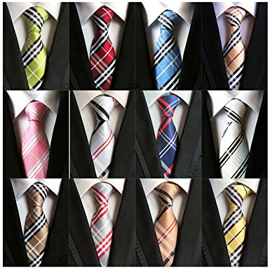 Weishang Lot 12 PCS Classic Men's 100% Silk Tie Necktie Woven JACQUARD Neck Ties