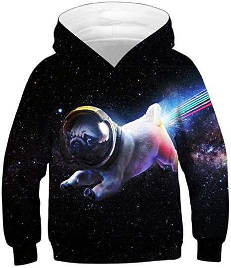 Sucor Boys Girls 3D Galaxy Hoodies Kids Outwear Cool Pullover Sweatshirt Jacket