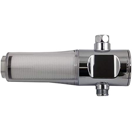 Inline Shower Filter Assembly by Sonaki - Use your current showerhead - Activated Carbon Fiber Filter removes Bacteria, Heavy metals and Chlorine