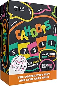 Gamewright - Party to Go - Cahoots - The Cooperative Hint and Sync Card Game - Age 10 , 3-8 Players