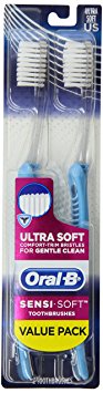 Oral-B Sensi-Soft Toothbrush Twin Pack, Colors May Vary