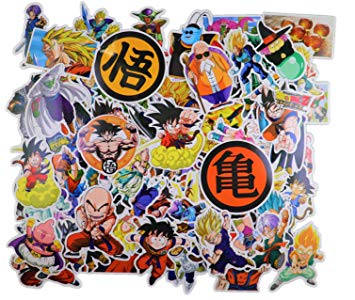 Dragon Ball Z Stickers [100pcs] Anime Vinyl Sticker for Nintendo Switch Laptop Water Bottle Bike Car Motorcycle Bumper Luggage Skateboard Graffiti Cute Animal Monsters Decal Best Gift for Kid Childre