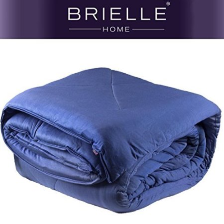 Brielle 100-Percent Modal from Beech Jersey Knitted Comforter FullQueen Navy