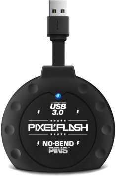 PixelFlash USB 3.0 No-Bend Pins CF Card Reader SuperSpeed 1" Cabled Compact Flash Memory Adapter (PFUSB3CBLD)